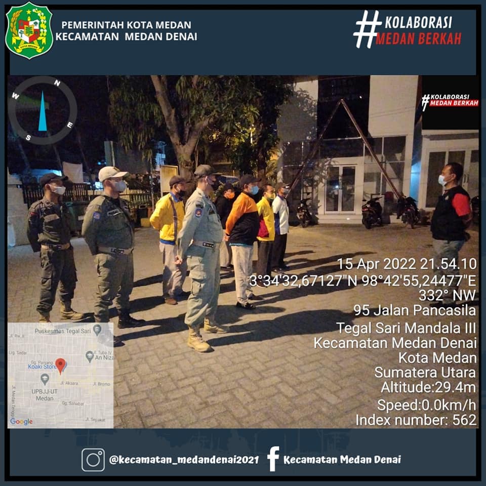 Giat PPKM Level I di wilayah Kecamatan Medan Denai
